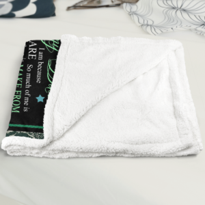 To My Dad Your Daughter Wolf Sherpa Blanket Product Photo