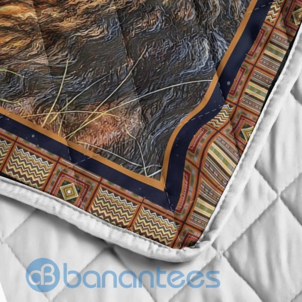 To My Dad, I'll Always B Your Little Girl Lion Quilt Blanket Product Photo