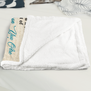 To My Daughter Believe In Yourself Butterfly Sherpa Blanket Product Photo