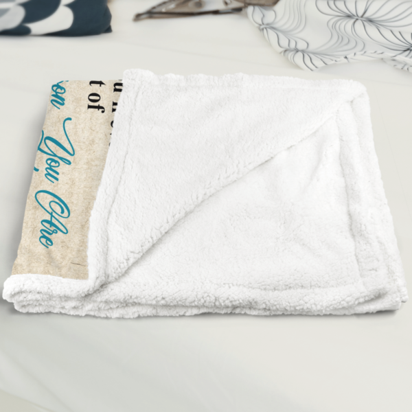 To My Daughter Believe In Yourself Butterfly Sherpa Blanket Product Photo