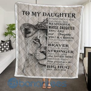 To My Daughter Big Hug Lion Blanket Quilt Product Photo