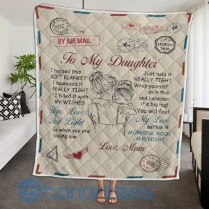 To My Daughter By Air Mail Blanket Quilt Product Photo