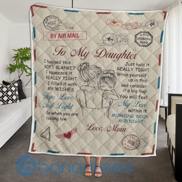 To My Daughter By Air Mail Blanket Quilt Product Photo