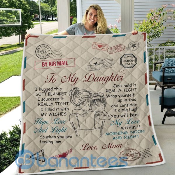 To My Daughter By Air Mail Blanket Quilt Product Photo