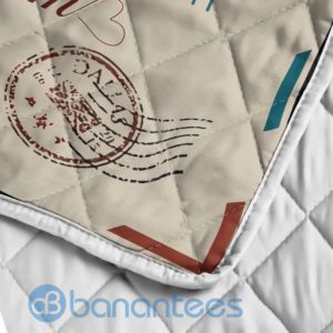 To My Daughter By Air Mail Blanket Quilt Product Photo