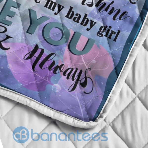 To My Daughter Enjoy The Ride Butterfly Blanket Quilt Product Photo