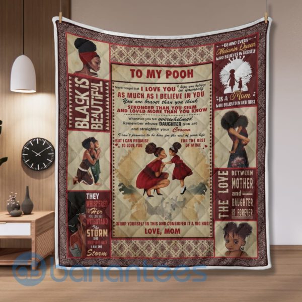 To My Daughter From Black Mom Quilt Blanket Quilt Product Photo