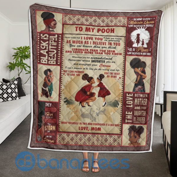 To My Daughter From Black Mom Quilt Blanket Quilt Product Photo