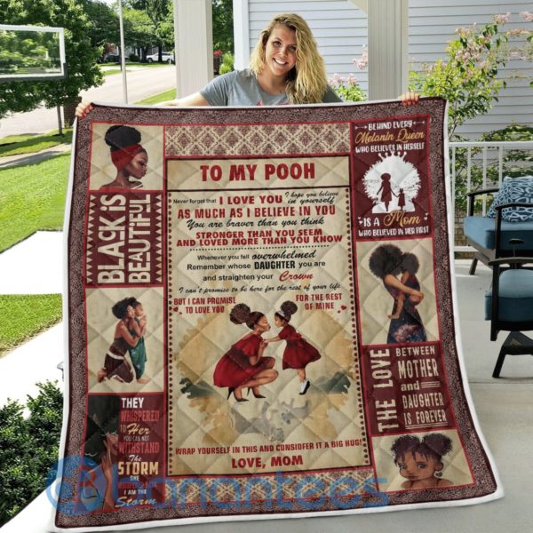 To My Daughter From Black Mom Quilt Blanket Quilt Product Photo