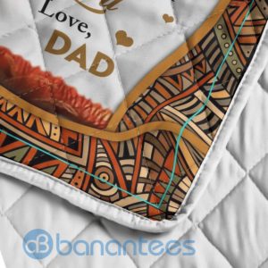 To My Daughter From Dad Lion Blanket Quilt Product Photo