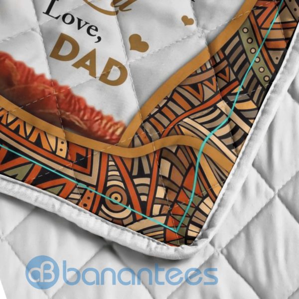 To My Daughter From Dad Lion Blanket Quilt Product Photo