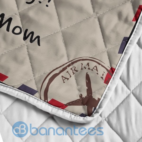 To My Daughter From Mom Air Mail Blanket Quilt Product Photo
