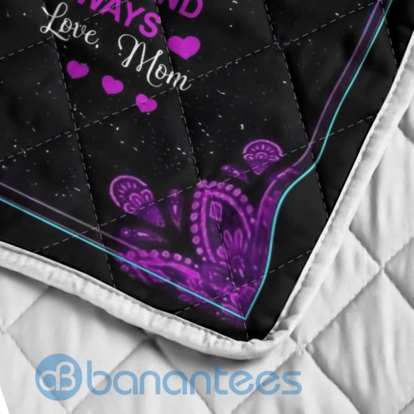 To My Daughter From Mom Butterfly Blanket Quilt Product Photo