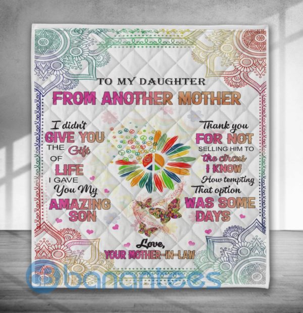 To My Daughter From Mother In Law Hippie Blanket Quilt Product Photo