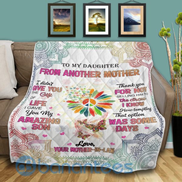 To My Daughter From Mother In Law Hippie Blanket Quilt Product Photo