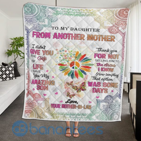 To My Daughter From Mother In Law Hippie Blanket Quilt Product Photo