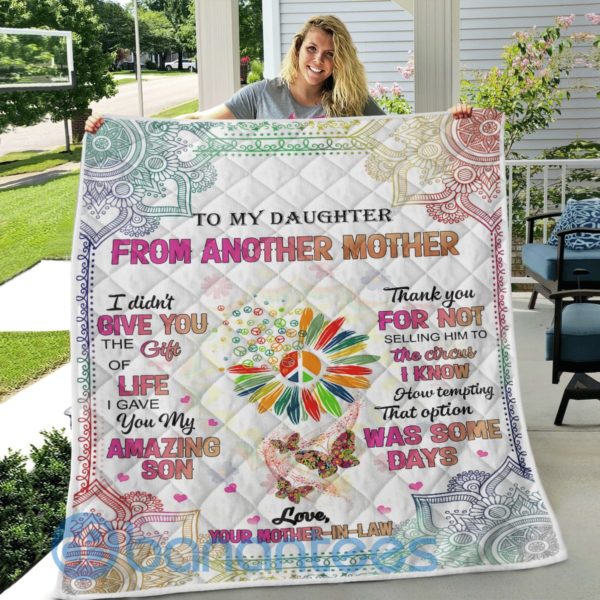 To My Daughter From Mother In Law Hippie Blanket Quilt Product Photo
