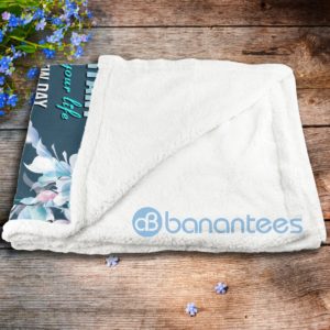 To My Daughter I Love You Butterfly Flower Sherpa Blanket Product Photo