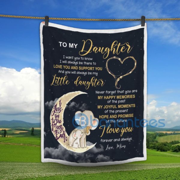 To My Daughter I Love You Forever And Always Sherpa Blanket Product Photo
