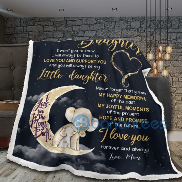 To My Daughter I Love You Forever And Always Sherpa Blanket Product Photo