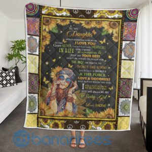 To My Daughter I Love You Hippie Girl Quilt Blanket Product Photo