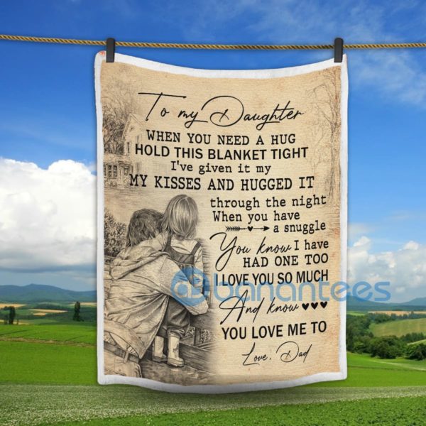 To My Daughter I Love You So Much Sherpa Blanket Product Photo