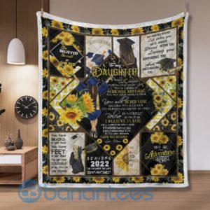 To My Daughter I Love You Sunflower Seniors Blanket Quilt Product Photo