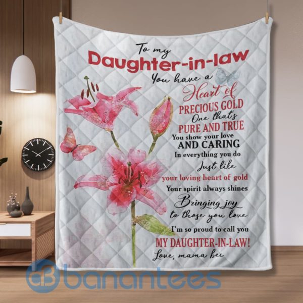 To My Daughter In Law Blanket Quilt Product Photo