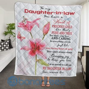 To My Daughter In Law Blanket Quilt Product Photo