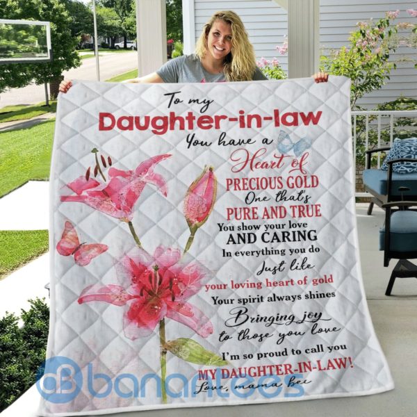 To My Daughter In Law Blanket Quilt Product Photo