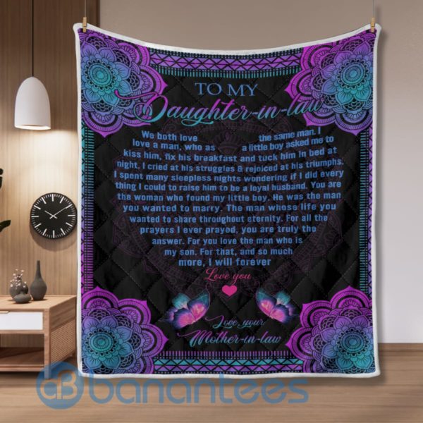 To My Daughter In Law Mandala Blanket Quilt Product Photo