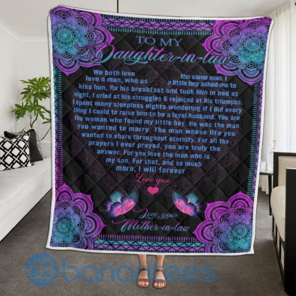 To My Daughter In Law Mandala Blanket Quilt Product Photo