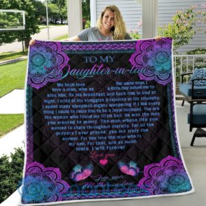 To My Daughter In Law Mandala Blanket Quilt Product Photo