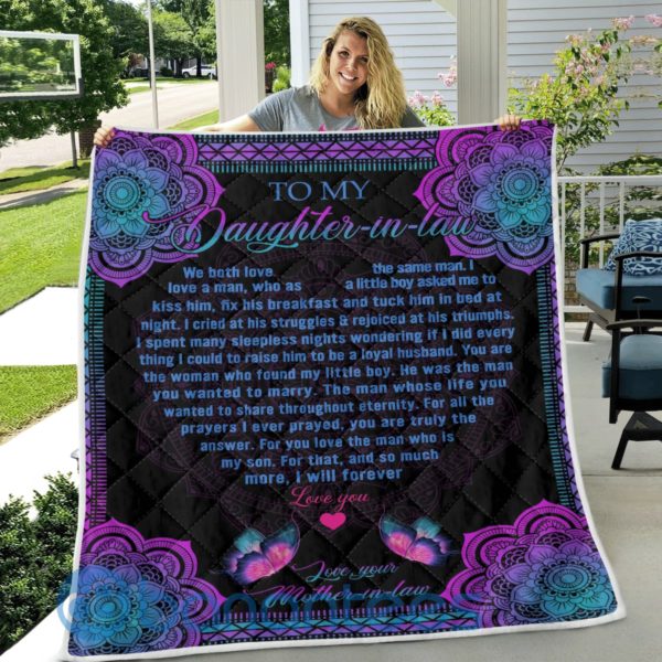 To My Daughter In Law Mandala Blanket Quilt Product Photo
