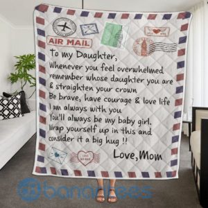 To My Daughter Love Air Mail Blanket Quilt Product Photo