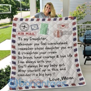 To My Daughter Love Air Mail Blanket Quilt Product Photo