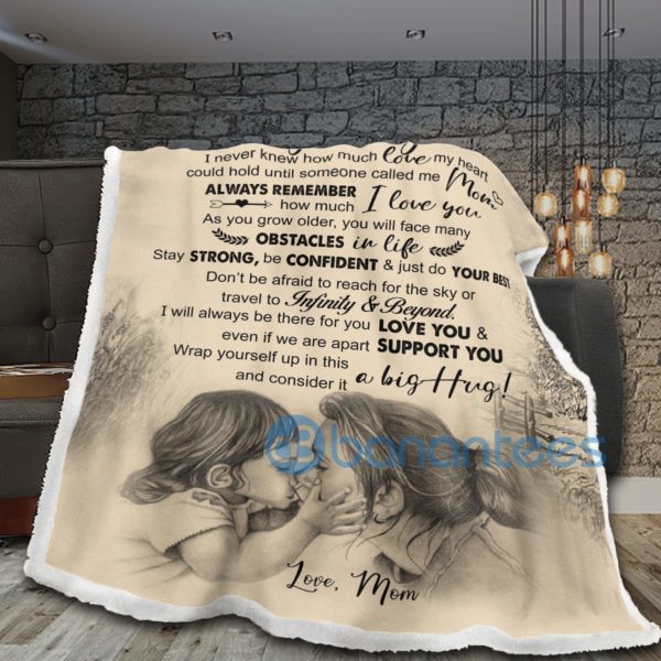 To My Daughter Love You And Support You Sherpa Blanket Product Photo