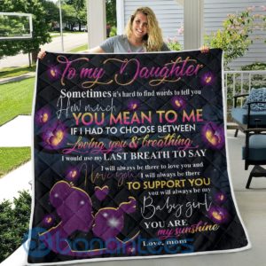 To My Daughter My Baby Girl Blanket Quilt Product Photo