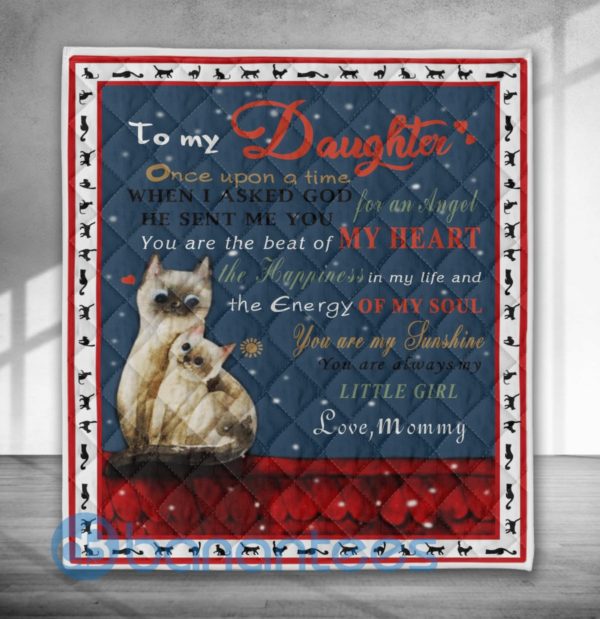 To My Daughter My Heart My Soul My Little Girl Blanket Quilt Product Photo