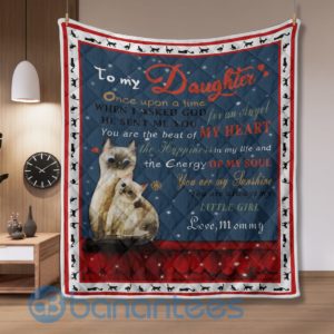 To My Daughter My Heart My Soul My Little Girl Blanket Quilt Product Photo