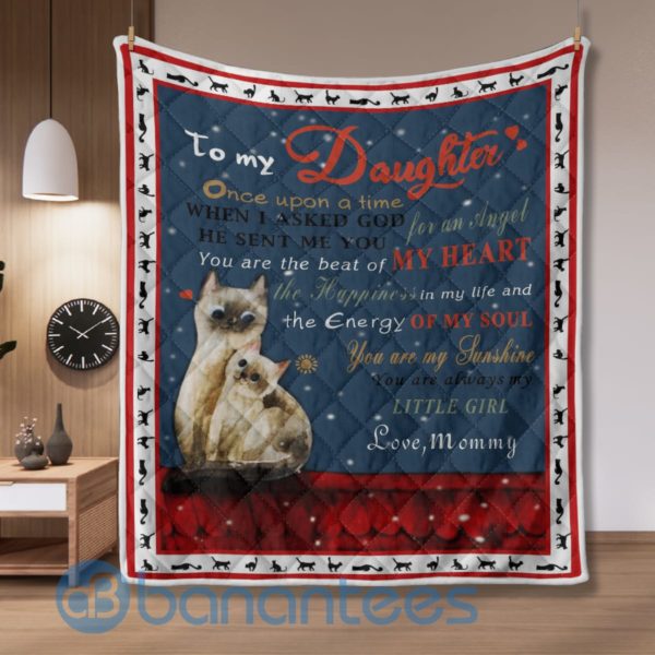 To My Daughter My Heart My Soul My Little Girl Blanket Quilt Product Photo