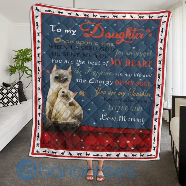 To My Daughter My Heart My Soul My Little Girl Blanket Quilt Product Photo