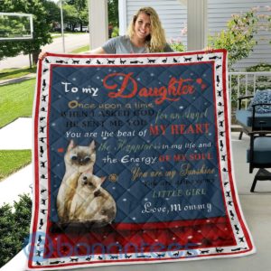 To My Daughter My Heart My Soul My Little Girl Blanket Quilt Product Photo