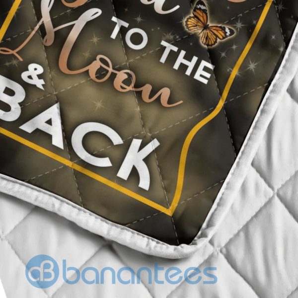 To My Daughter Never Feel That You Are Alone Butterfly Blanket Quilt Product Photo