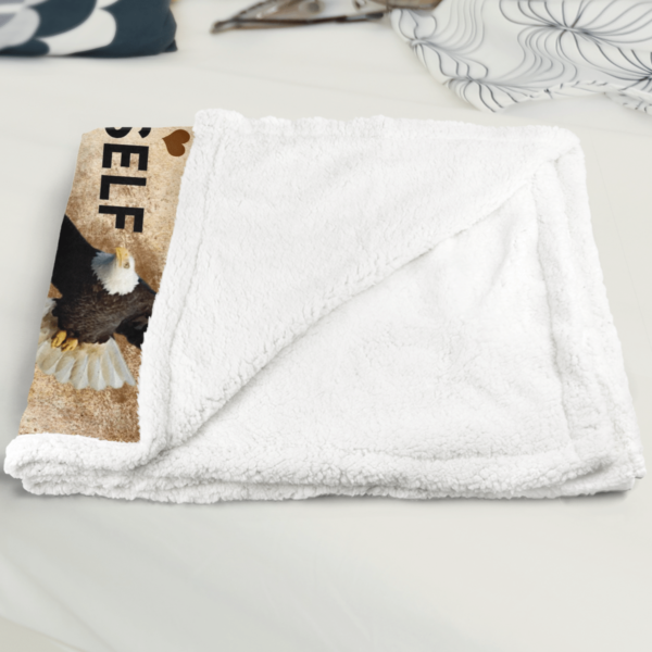 To My Daughter Never Forget That I Love You Eagle Sherpa Blanket Product Photo