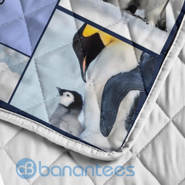 To My Daughter Never Forget That I Love You Penguin Blanket Quilt Product Photo