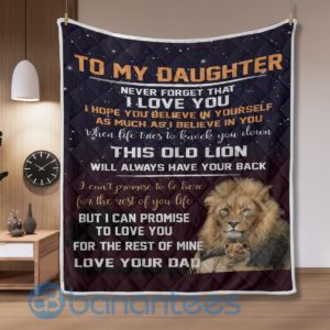 To My Daughter Never Forget That Lion Blanket Quilt Product Photo
