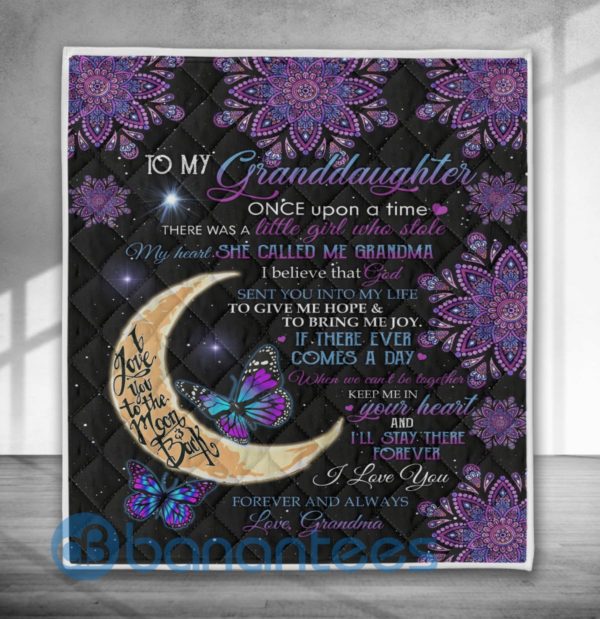 To My Daughter Once Upon A Time Butterfly Mandala Blanket Quilt Product Photo