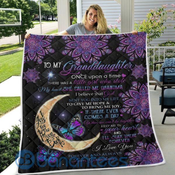 To My Daughter Once Upon A Time Butterfly Mandala Blanket Quilt Product Photo