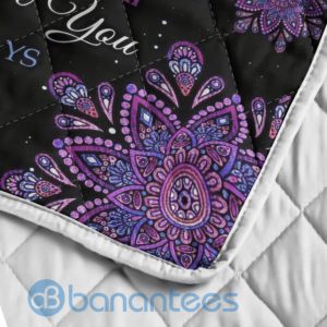 To My Daughter Once Upon A Time Butterfly Mandala Blanket Quilt Product Photo